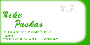mike puskas business card